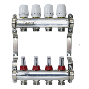 Коллектор нержавеющий с расходомерами ZOTA 4